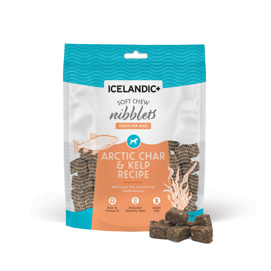 Icelandic+ Soft Chew Nibblets: Arctic Char & Kelp for Dogs